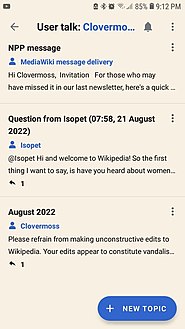 This is what it looks like when you're on the talk page. Each escalating warning just shows up as an extra number beside the replies section, so it's possible someone wouldn't necessarily be super aware of that.