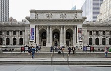 The Stephen A. Schwarzman Headquarters Building of the New York Public Library Facade of the New York Public Library Main Branch 2.jpg