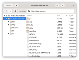 Скриншот программы File Roller