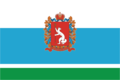 Vlajka Sverdlovské oblasti (1997–2005), varianta se znakem Poměr stran: 2:3