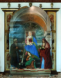Francesco da Santacroce, Madonna z Dzieciątkiem pomiędzy św. Hieronimem a św. Zachariaszem