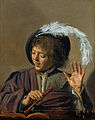 پسرک فلوت به‌دست حین آوازخواندن حوالی ۱۶۲۳ م. گمالده‌گالری