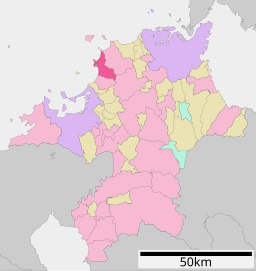 Fukutsus läge i Fukuoka prefektur