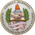 Logo of the George C. Marshall European Center for Security Studies in Garmisch-Partenkirchen, Germany