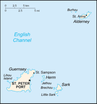 Localização doTerritório de Alderney