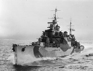 Лёгкий крейсер «Бирмингем» 24 октября 1943 года