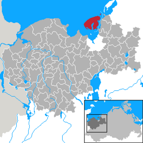 Poziția Insel Poel pe harta districtului Nordwestmecklenburg