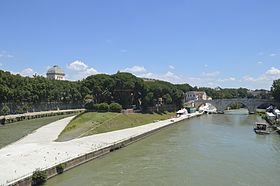 L'île Tibérine. Le pont Fabricius est à droite