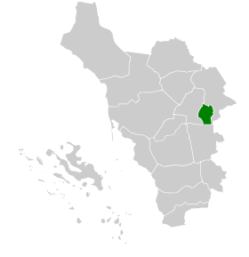صورة لخريطة محافظة فيفاء نسبةً لمنطقة جازان