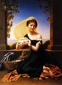 Jeune Fille pleurant son pigeon mort, 1808, musée des Beaux-Arts d'Arras.