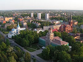 Jelgava'nın havadan görünüşü