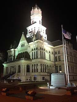 Jersey County Courthouse, downtown