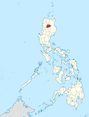 Bản đồ của Philippines với Kalinga được bôi đỏ