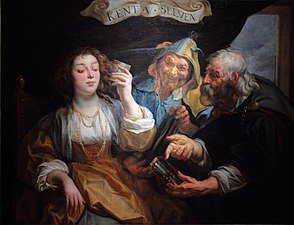 Jacob Jordaens, Connais-toi toi-même, huile sur toile.