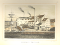 Kongens Bryghus i 1888. Bryghuset var et af de første eksempler på, at Danmark var en del af den industrielle revolution.