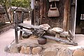 Press for removing the water in the process making dubu (tofu) from soybeans.