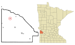 博伊德在拉基帕爾縣及明尼蘇達州的位置（以紅色標示）