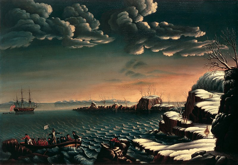 File:Landing of the Pilgrims by Cornè - circa 1805.jpg