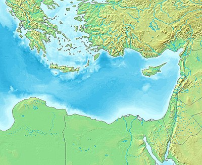 Location map Levantine Sea