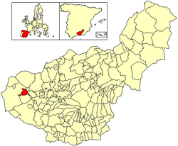 Location of Huétor-Tájar