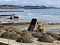 Lyme Regis, Dorset, UK - beach reclamation - deposition