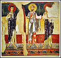 Апостоли з Оркау. XII століття. Обидві - Національний музей мистецтва Каталонії, Барселона.