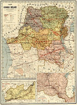 Geografisk placering af Belgisk Congo