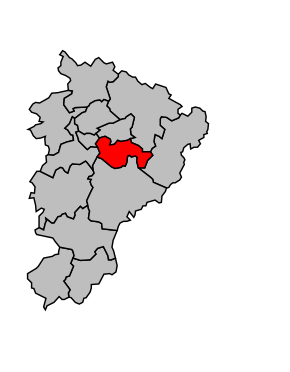 Kanton na mapě arrondissementu Angoulême