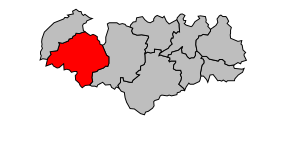 Kanton na mapě arrondissementu Issoire