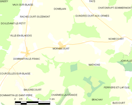 Mapa obce Morancourt