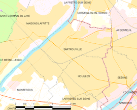 Mapa obce Sartrouville