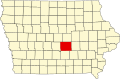 Округ Джаспер на карте штата.