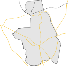 Mapa konturowa Veszprému, w centrum znajduje się punkt z opisem „Katedra św. Michała w Veszprém”