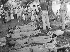 Dead soldiers on the Bataan Death March