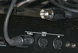 MIDI ports and cable.