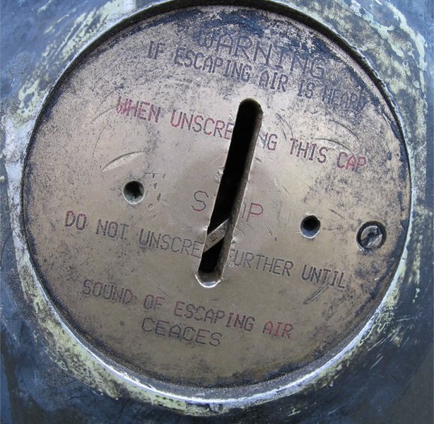 File:Money collecting vessel outside RNLI Kyle of Lochalsh Station - Detail of Coin Slot - geograph.org.uk - 970011.jpg