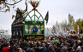 Nakhl Gardani ritual in progress