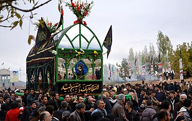 In Iran, nakhl symbolizes Husayn's bier