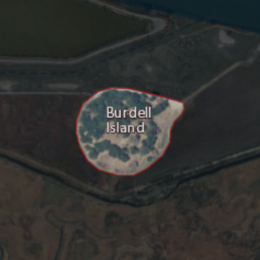 Aerial image of an island.