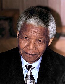 Portrait photograph of a 76-year-old President Mandela
