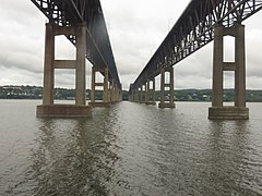 Underside of the Newburgh–Beacon Bridge in 2017