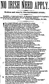 1862 song (Female versian) No Irish Need Apply (lyric sheet - female version).jpg