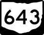 State Route 643 marker