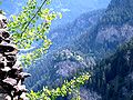 Blick zur Burg Hohenrätien