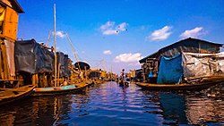 A landscape photo of Makoko, 2017.