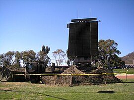 Radar unit on truck