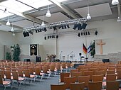 A Pentecostal church in Ravensburg, Germany Ravensburg Freie Christengemeinde Saal.jpg