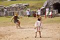 Retiarius against secutur, reenactment in Carnuntum