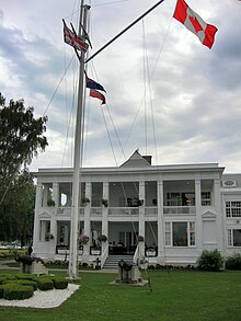 The foundation stone for the current island clubhouse was laid in 1919 by Prince Edward, Prince of Wales (later King Edward VIII) Royal Canadian Yacht Club.JPG