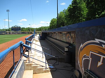 Visitor dugout, June 2014